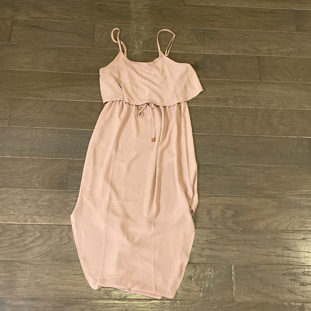 Blush midi dress